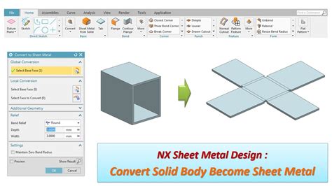 convert solid body to sheet metal